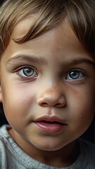 Childhood Innocence: Photorealistic Portrait of a Child