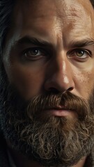 Rugged Character: Man with Beard Portrait (8K)