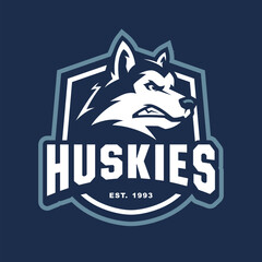 HUSKY SPORTS LOGO DESIGN TEMPLATE © Noviangraphic