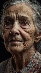 Wisdom in Every Line: Elderly Woman's Portrait