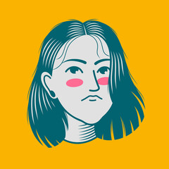 Character design avatar flat minimalist 90