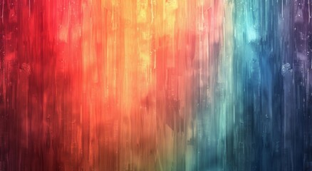 Abstract Digital Artwork With Vertical Stripes of Blue, Green, Yellow, Orange, and Red
