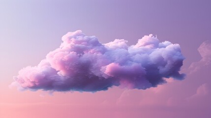 Abstract 3D background. Pink product display presentation. Empty space for product with floating white cloud on pink background.