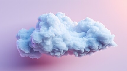Abstract 3D background. Pink product display presentation. Empty space for product with floating white cloud on pink background.