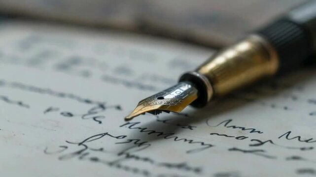 fountain pen on newspaper