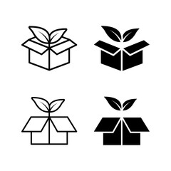 Eco packaging icon set. sign for mobile concept and web design editable