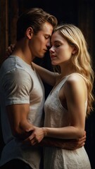 Photorealistic Portrait of a Loving Couple