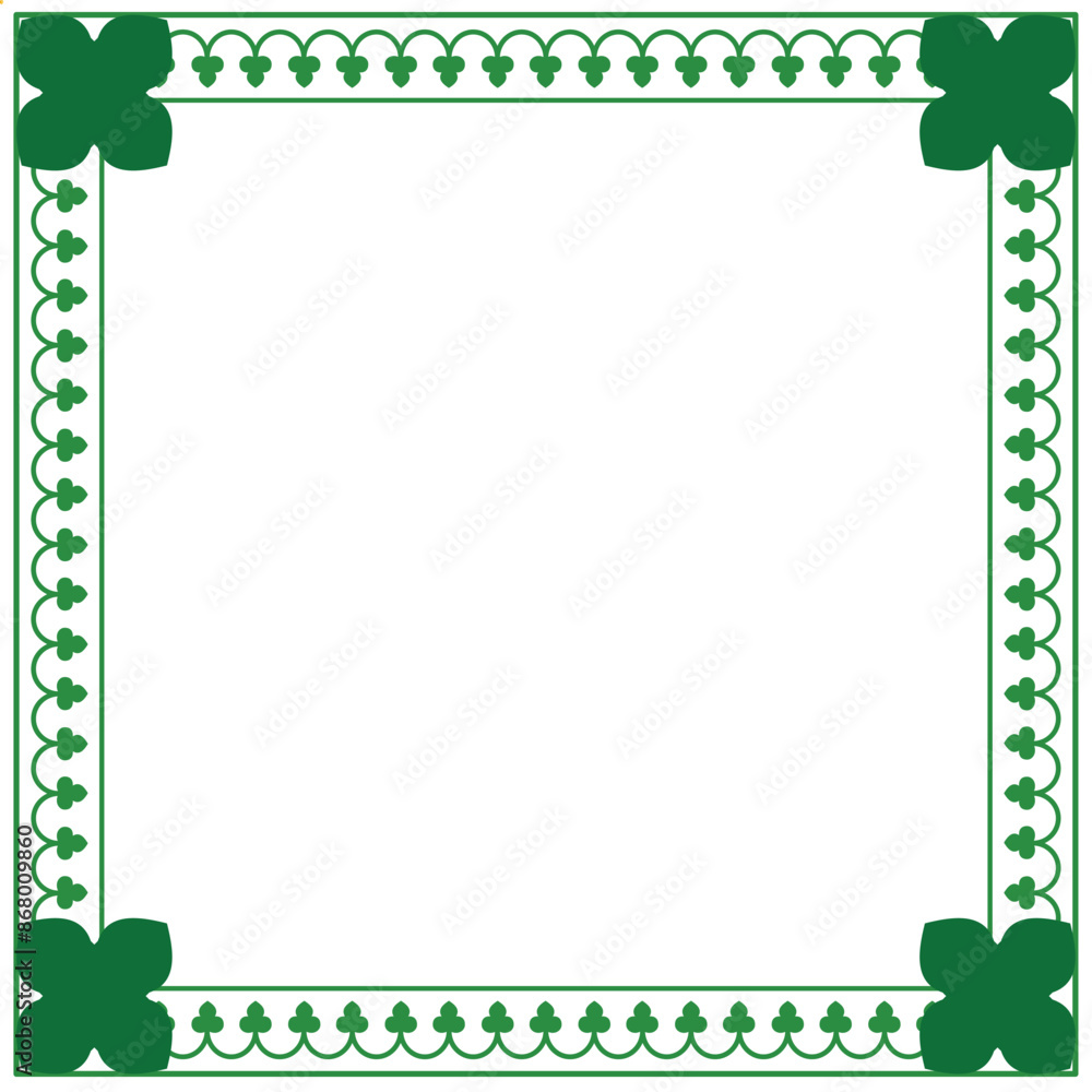 Aufkleber green border frame deco. frame art simple line signboard. frames or borders for various purposes. de