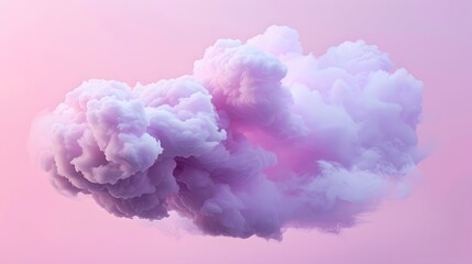 Fototapeta premium Abstract 3D background. Pink product display presentation. Empty space for product with floating white cloud on pink background.