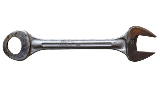 Wrench on transparent background