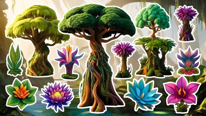Magical Flora of Pandora 3D Sticker Collection