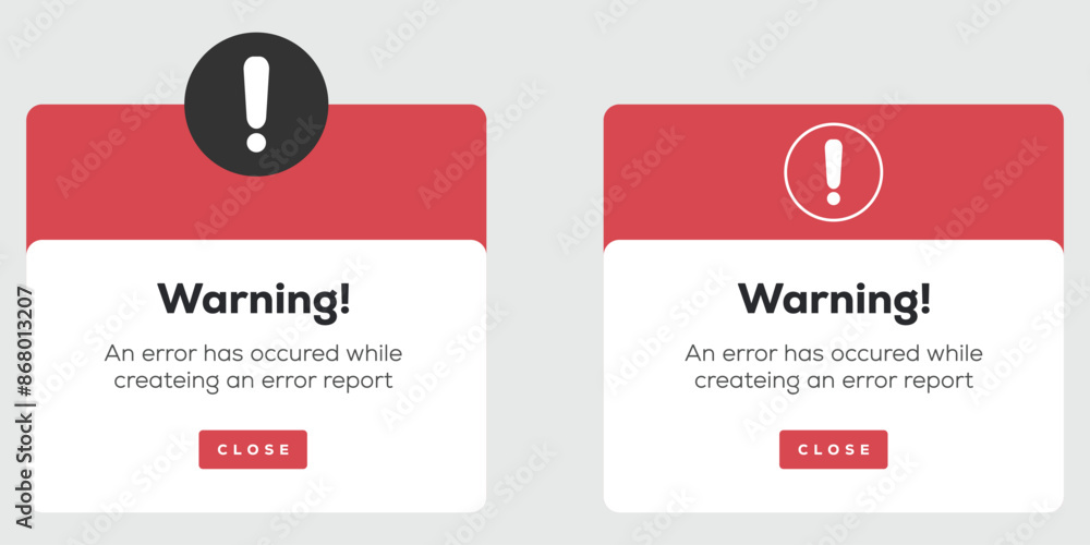 Poster warning pop up window alert error notification icon. warning yellow sign. danger sign vector. cautio