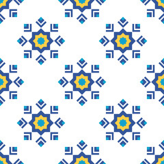 Cross Stitch embroidery seamless.Geometric pixel ethnic patterns. American, Mexican,African, mediterranean, nordic,Aztec style.Trendy folk art background design for products, fabric, ,print,decorate.