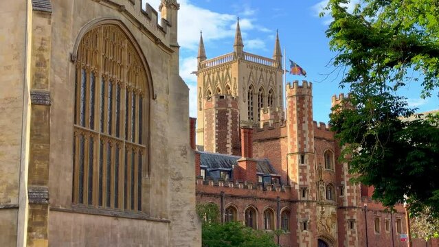 Famous St. Johns College at the University of Cambridge - travel photography in United Kingdom