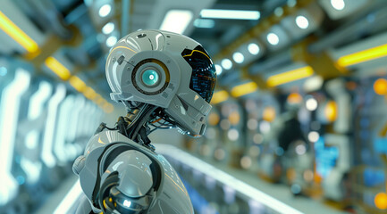 Fototapeta premium Robot on a ship