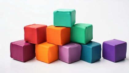 Naklejka premium cubes on white background