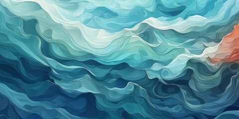 Obraz premium Abstract Blue and White Wavy Pattern