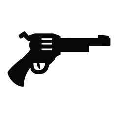 Revolver Gun Icon Vector