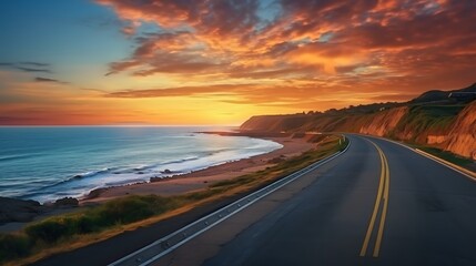 Fototapeta premium sunset on the beach