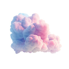 Fototapeta premium Transparent background with gradient colored clouds