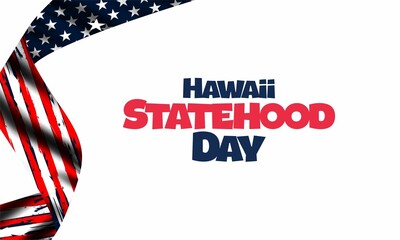 hawaii statehood day background vector illustration with american  flag suitable for greeting at a hawaii statehood day event in united states