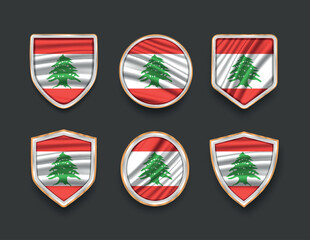 Obraz premium set of flags in frames with various frame shapes