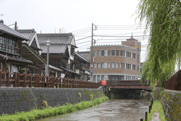 雨の日の川