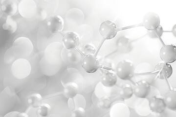 Abstract white molecule structure background