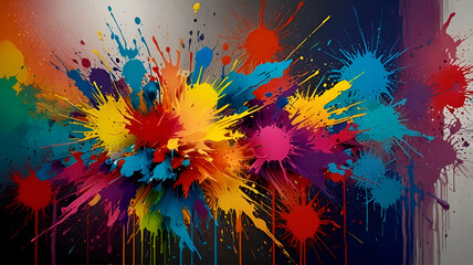 abstract colorful background with splashes