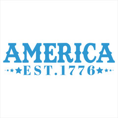 AMERICA EST.1776  4TH OF JULY T-SHIRT DESIGN,