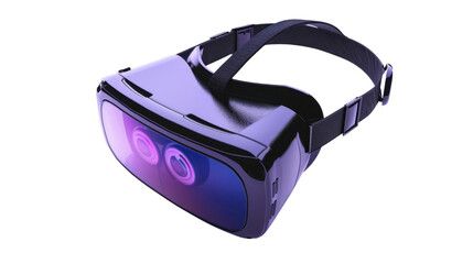 Virtual reality VR headset on transparent background
