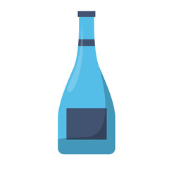 bottle of wine isolated