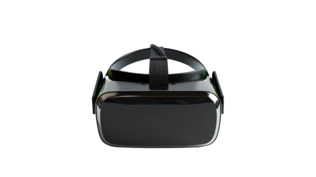Virtual reality VR headset on transparent background