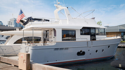 boat, yacht, sea, water, boats, luxury, harbor, ship, marina, port, sailing, travel, nautical, ocean, dock, sky, vessel, summer, yachts, sailboat, vacation, pier, sail, harbour, motorboat, seattle, wa