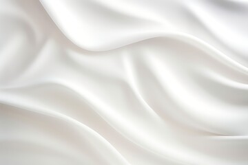 Obraz premium Rippled White Silk Satin Fabric Texture Background