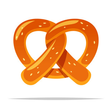 recommend clip art: Pretzel vector isolated illustration design