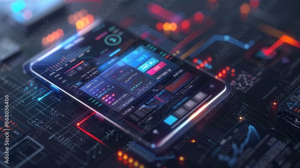 Aufkleber imagine a digital cryptocurrency wallet displaying various crypto balances on a sleek interface.