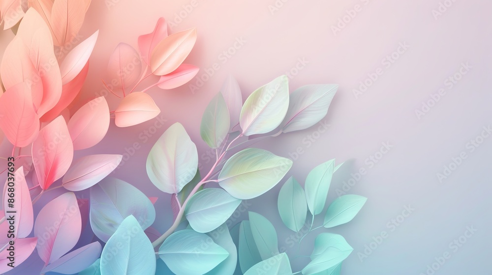 Poster serene gradient background with copy space for designers and creatives