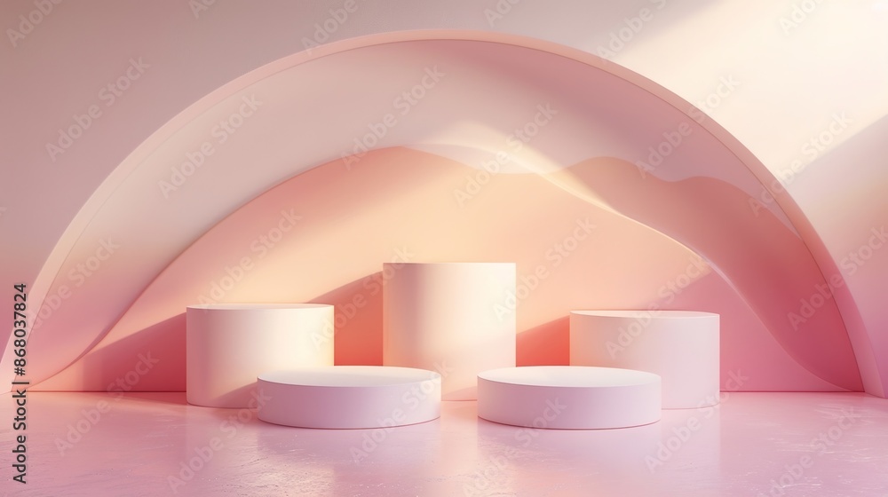 Poster serene minimalist gradient backdrop with ample space for detailed design elements