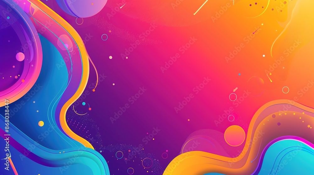 Poster abstract gradient background with bold colors and copy space for text