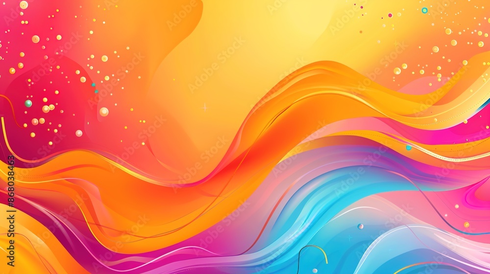 Poster dynamic gradient background with copy space for text - modern and bold colorful design template