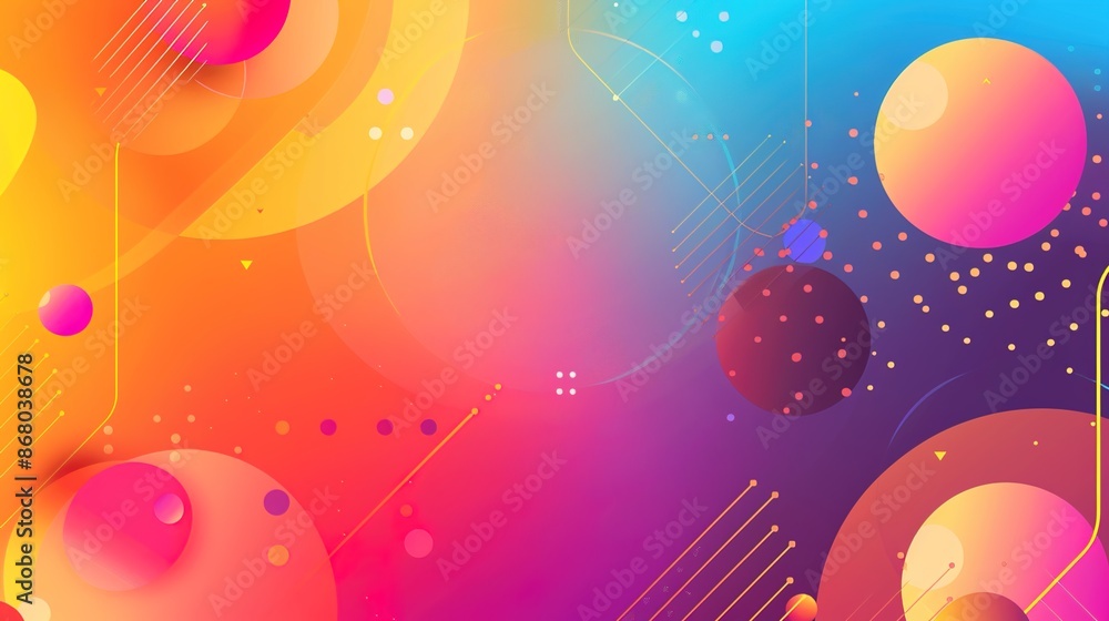 Poster radiant spectrum - colorful gradient background for text overlay