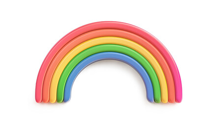 Fototapeta premium The rainbow icon in a realistic style isolated on a transparent background