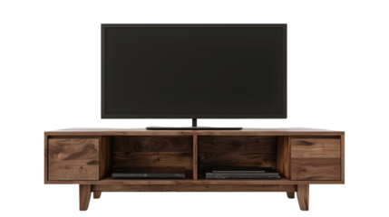 Tv stand on transparent background