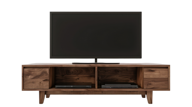 Tv stand on transparent background