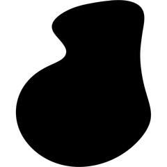 Abstract liquid organic black irregular blotch shapes flat style design fluid .
