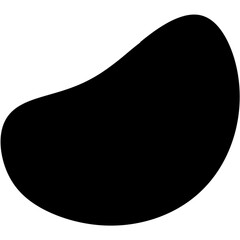 Abstract liquid organic black irregular blotch shapes flat style design fluid .