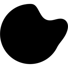 Abstract liquid organic black irregular blotch shapes flat style design fluid .