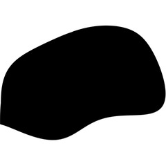 Abstract liquid organic black irregular blotch shapes flat style design fluid .