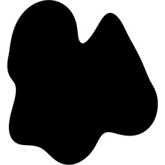 Abstract liquid organic black irregular blotch shapes flat style design fluid .